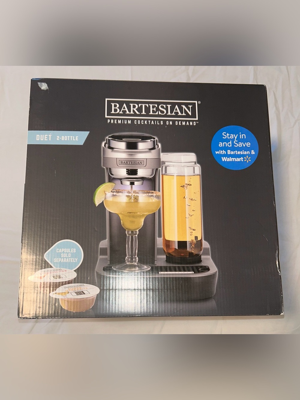 Bartesian Cocktail Machine Duet Premium 2-Bottle Home Bar Sealed Brand New